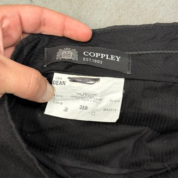 NWT Coppley Dress Pants Mens Stretch Wool Trousers Sharkskin Grey 34x31 - Picture 6 of 10